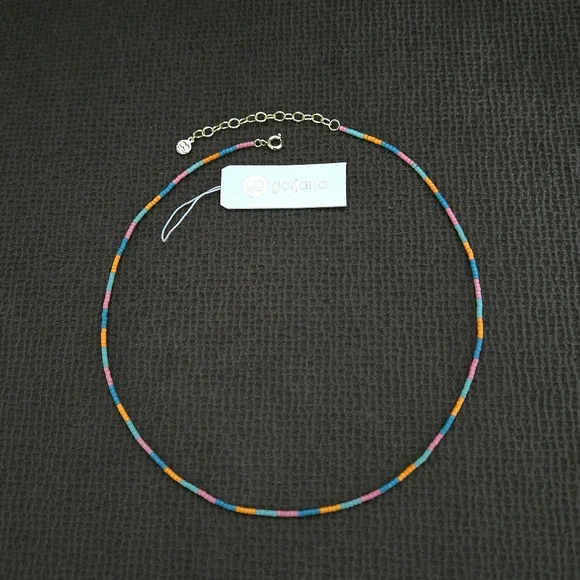 Gorjana "Gigi Stripe" Glass🪟 Bead Necklace - NWT - Picture 2 of 16